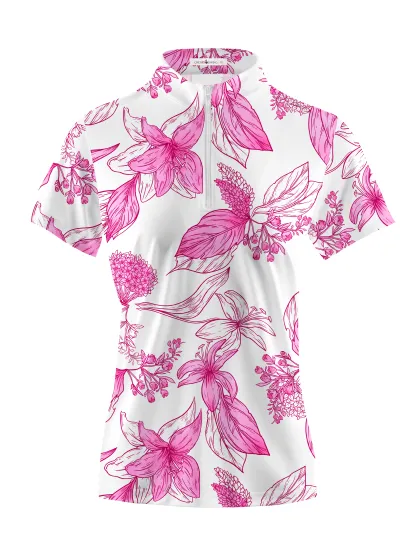 Cherryswing Women's Blossom Grove Short Sleeve Golf Shirt