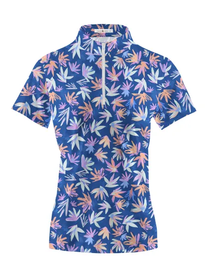 Cherryswing Women's Autumnal Garden Short Sleeve Golf Shirt