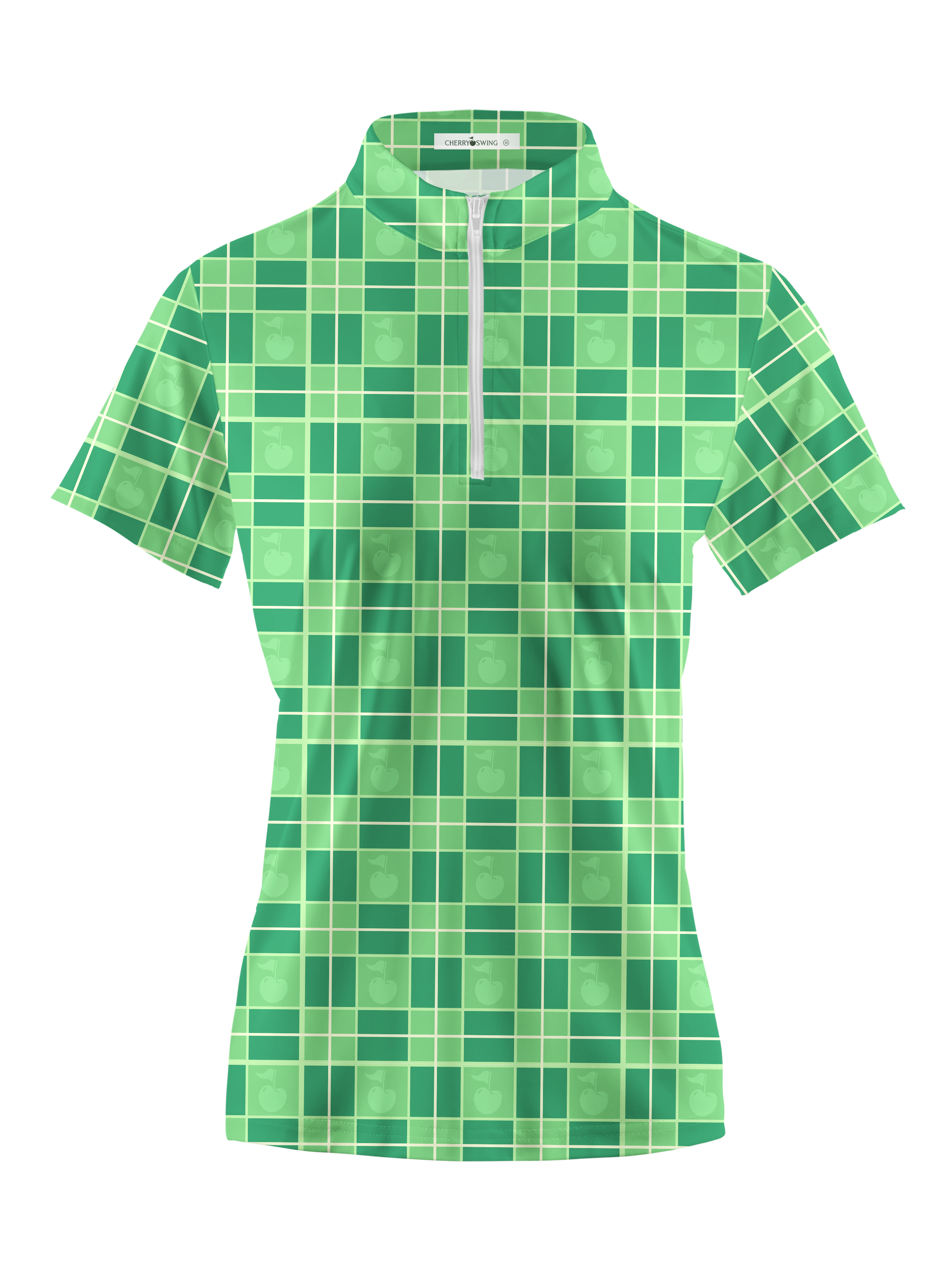 Cherryswing Women's Plaids Golf Short Sleeve Polo Shirt