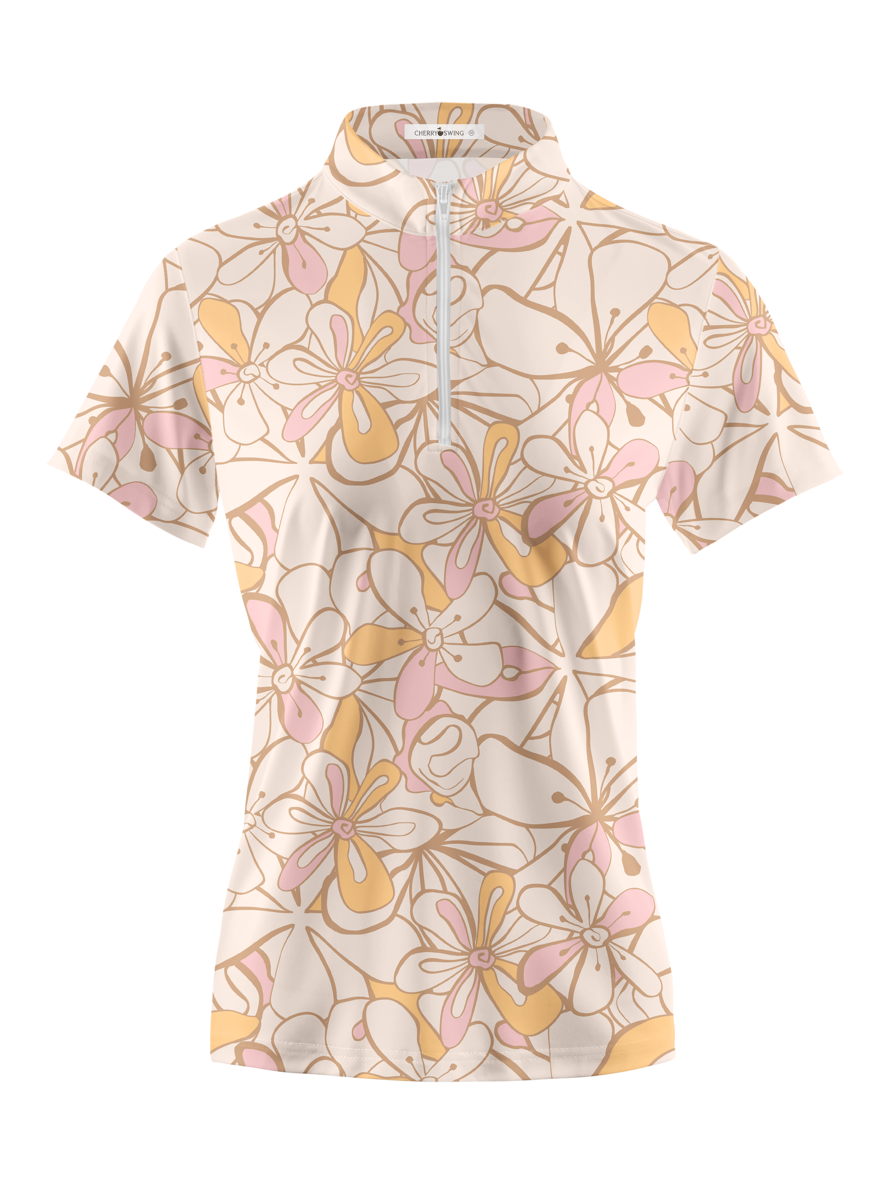 Cherryswing Women's Garden in Spring Golf Short Sleeve Polo Shirt