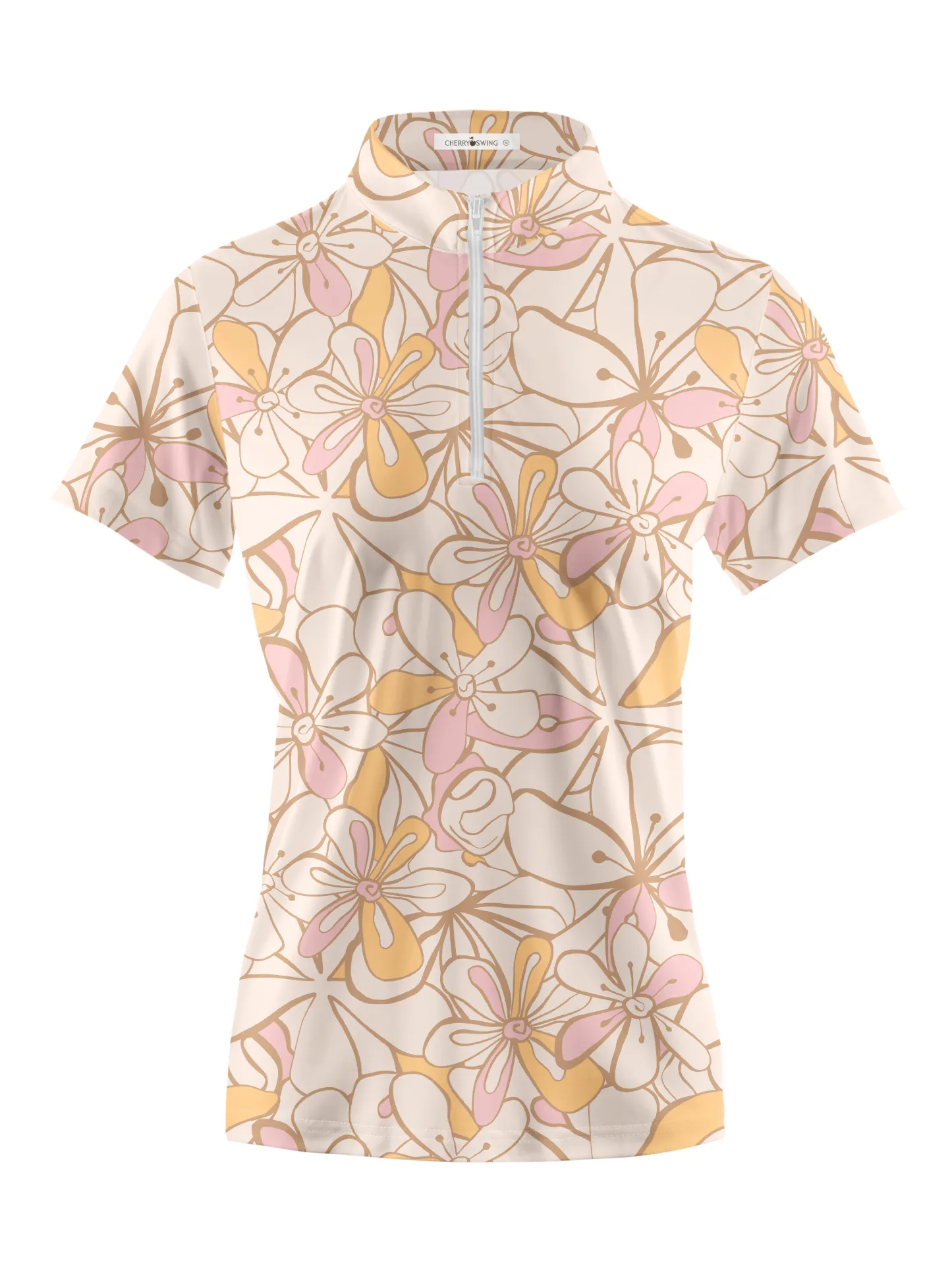 Cherryswing Women's Garden in Spring Golf Short Sleeve Polo Shirt