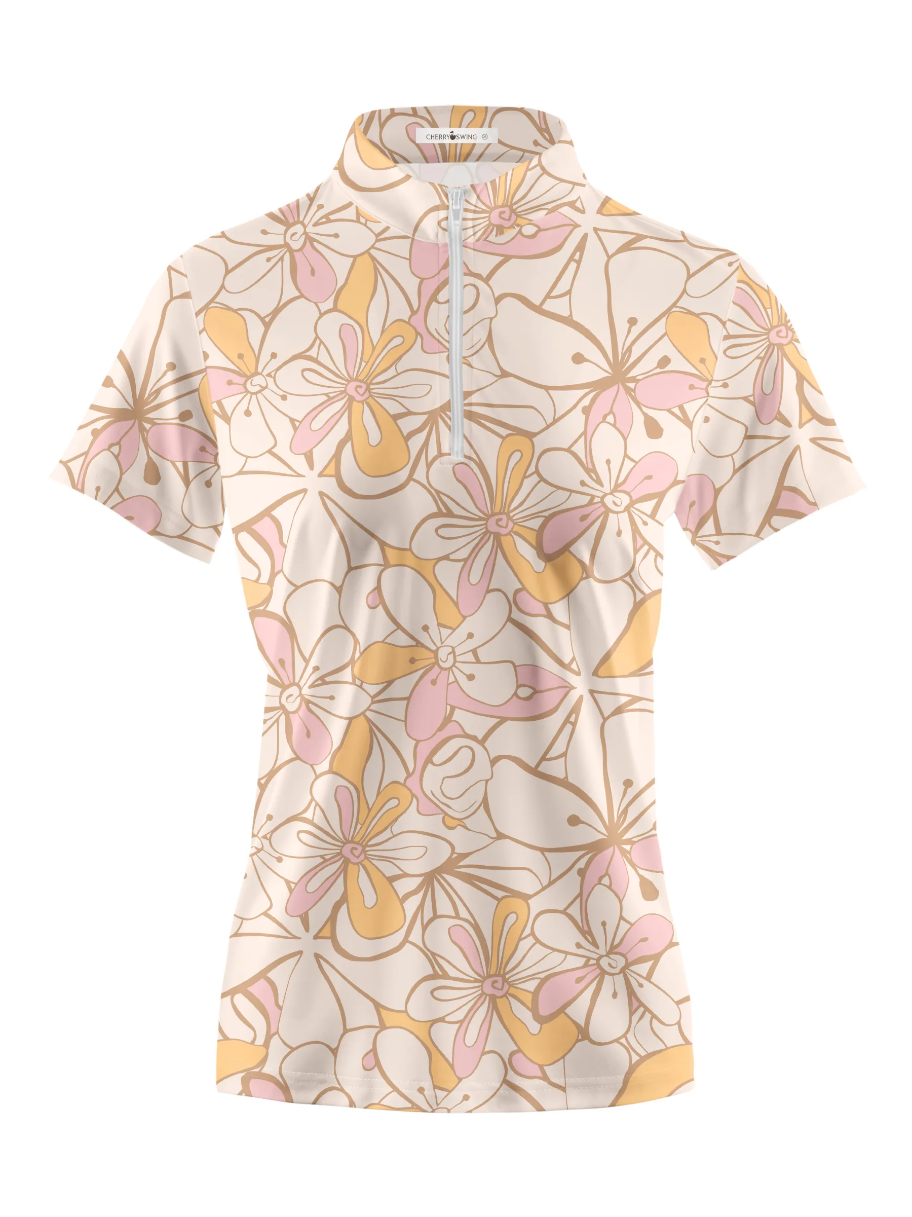 Cherryswing Women's Garden in Spring Golf Short Sleeve Polo Shirt