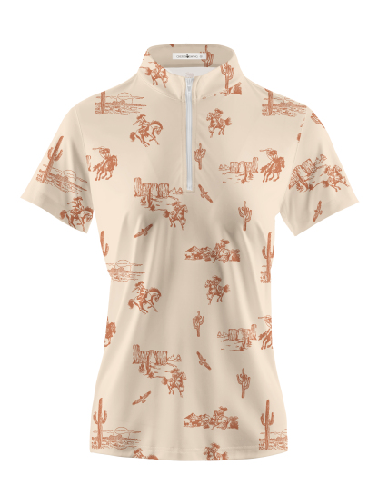Cherryswing Women's Wild West Golf Short Sleeve Polo Shirt