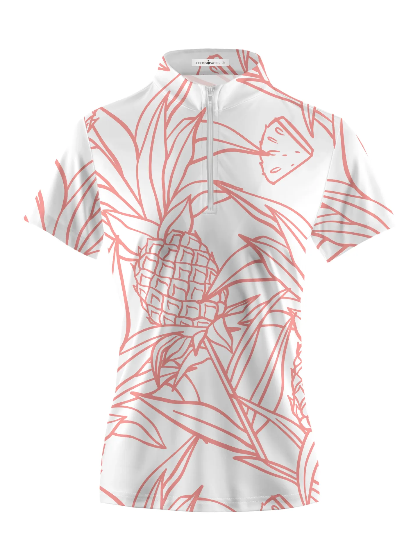 Cherryswing Women's Pineapples Golf Short Sleeve Polo Shirt