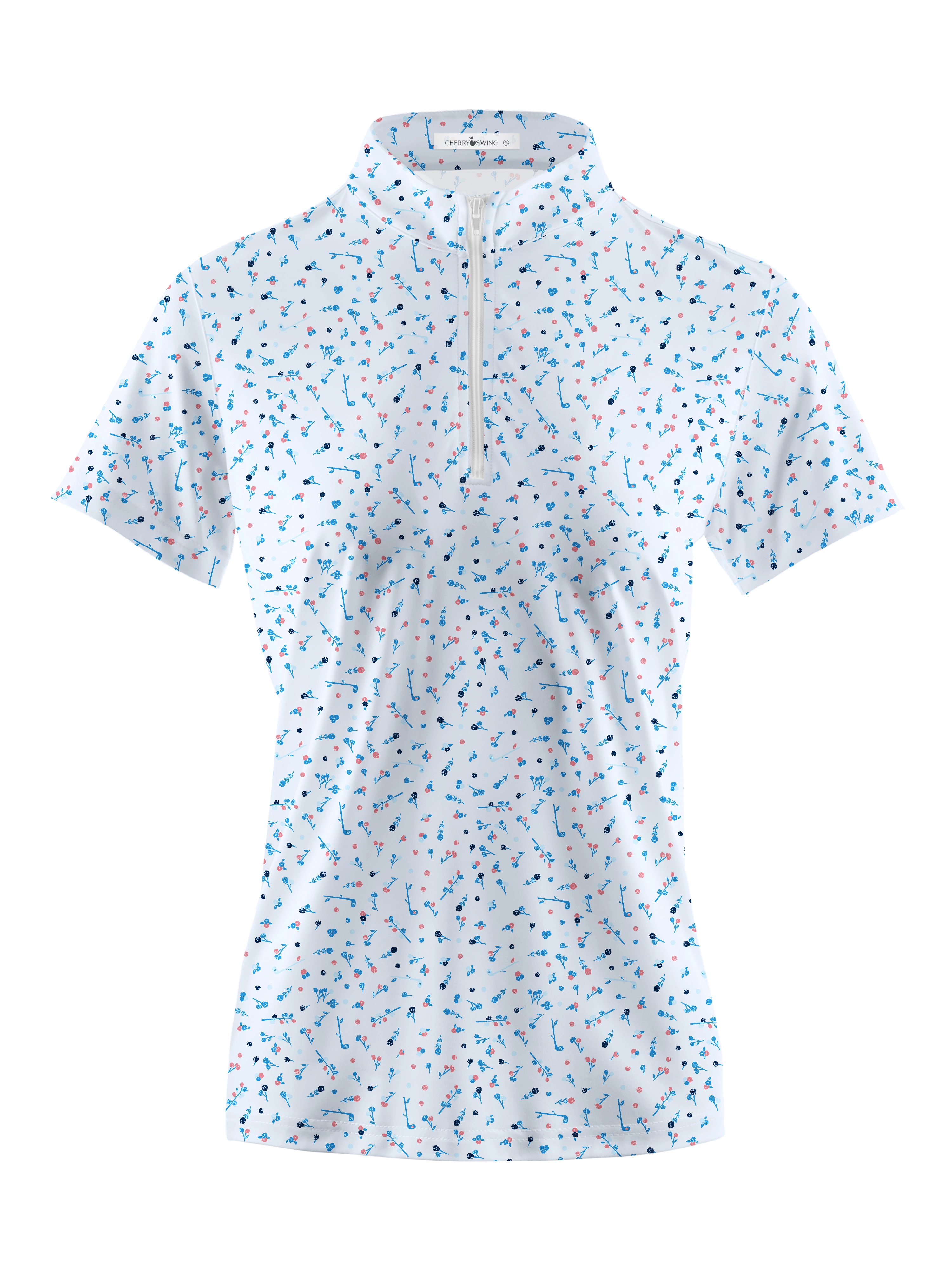 Cherryswing Women's Spring Meadow Golf Short Sleeve Polo Shirt