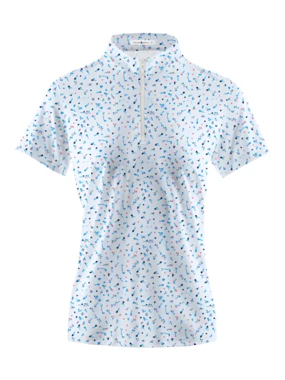Cherryswing Women's Spring Meadow Golf Short Sleeve Polo Shirt