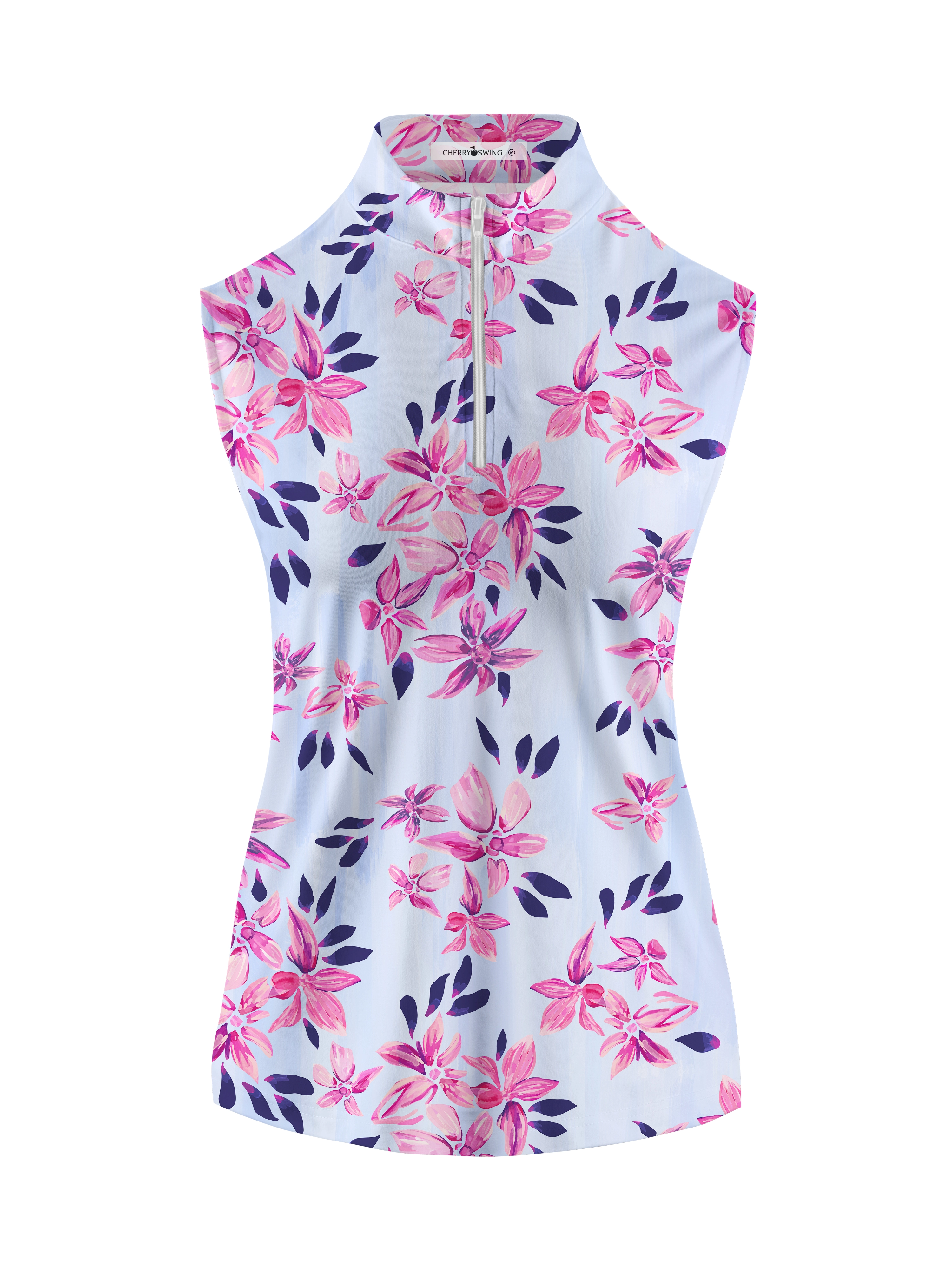 Cherryswing Women's Springtime Garden Golf Sleeveless Polo Shirt