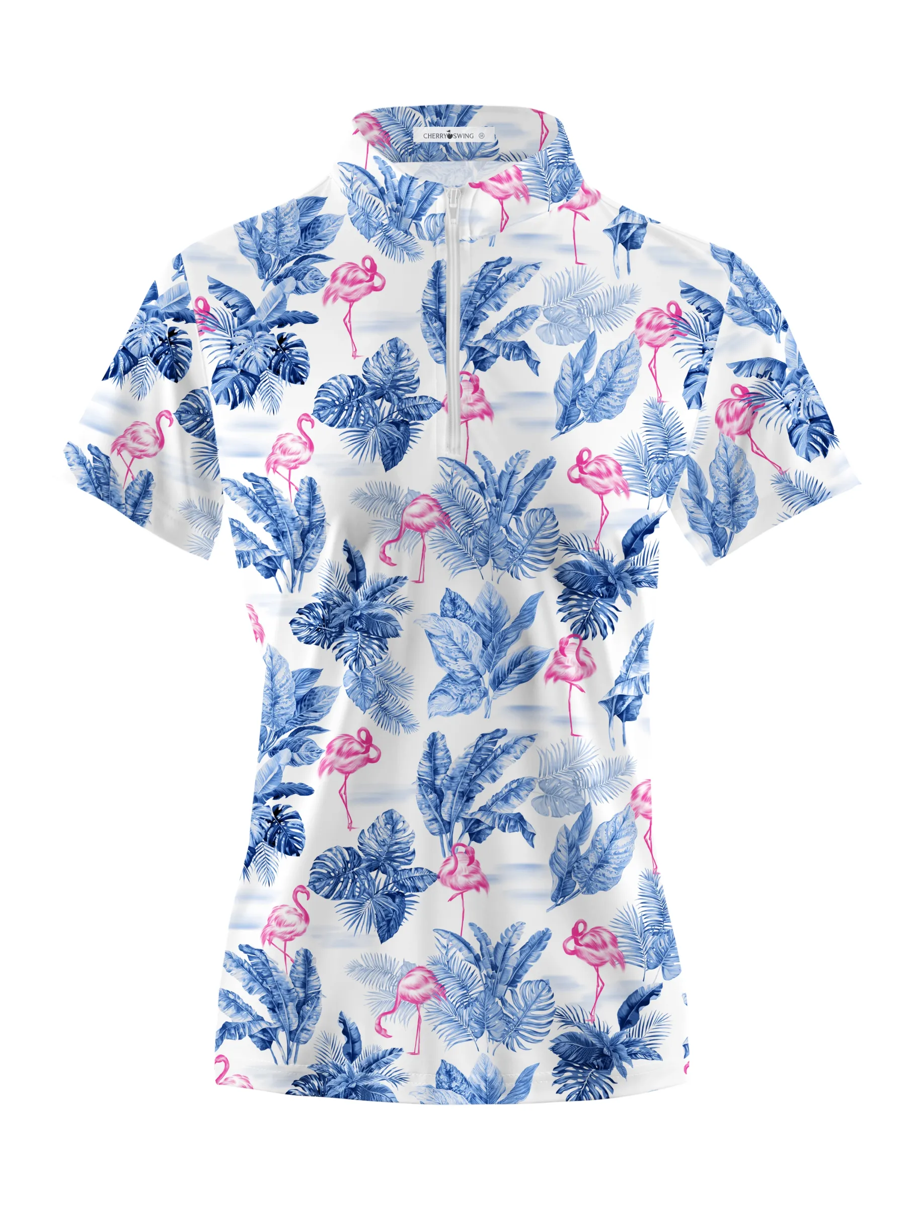 Cherryswing Women's Secluded Lagoon Short Sleeve Polo Shirt