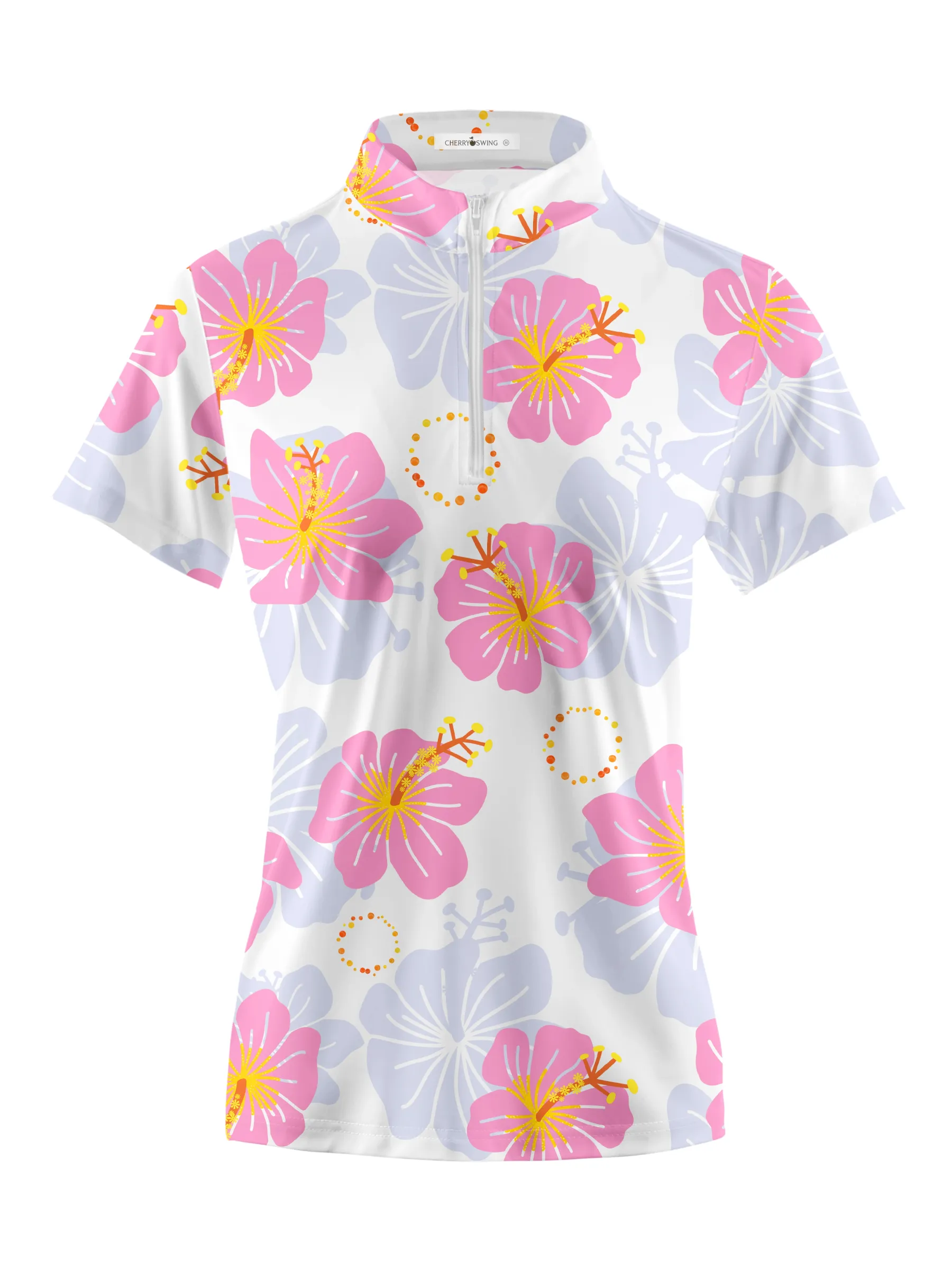 Cherryswing Women's Vibrant Spring Day Short Sleeve Polo Shirt