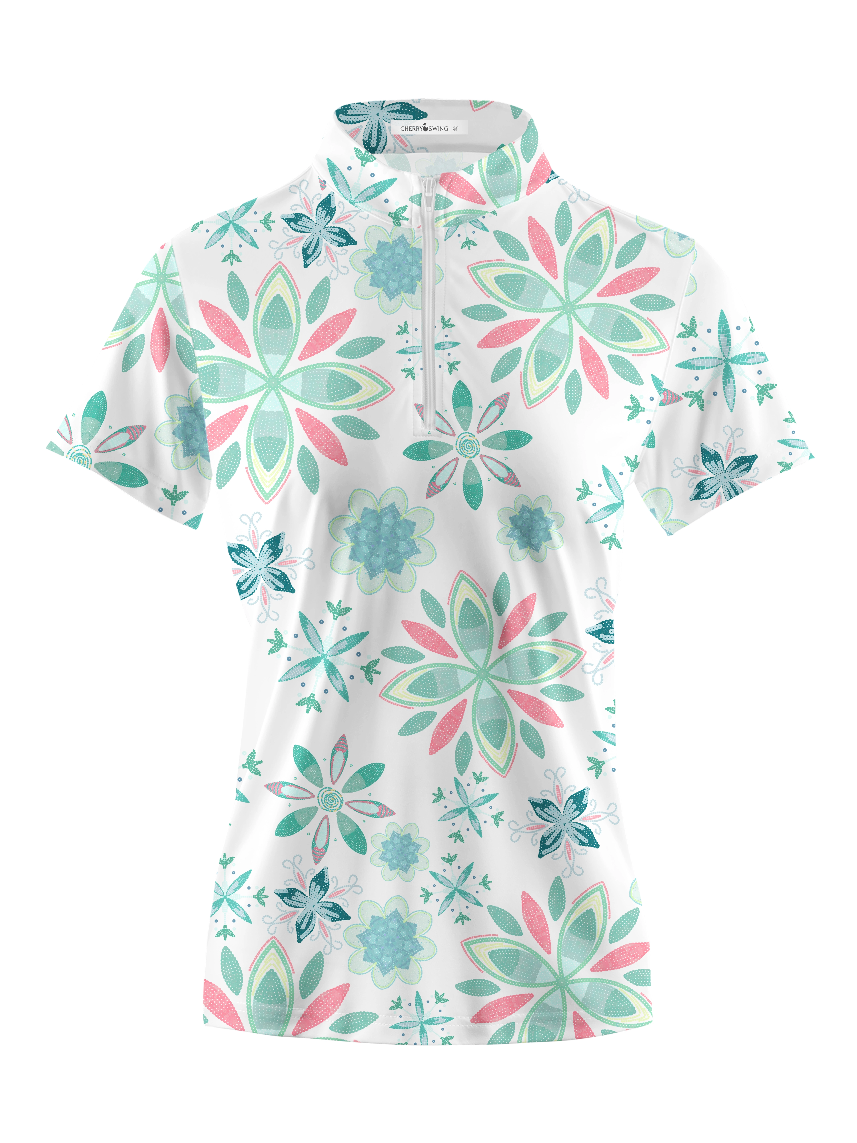 Cherryswing Women's Gentle Colors Short Sleeve Polo Shirt