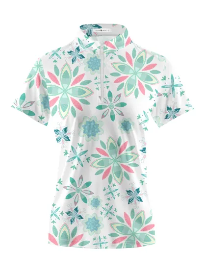 Cherryswing Women's Gentle Colors Short Sleeve Polo Shirt