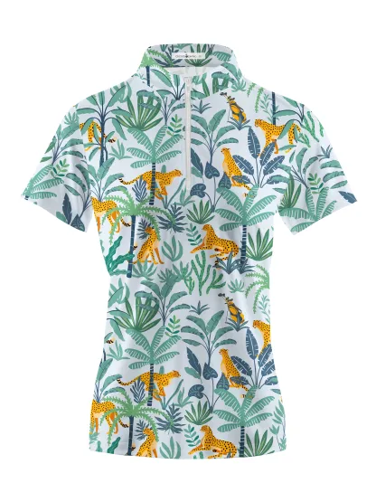 Cherryswing Women's Mysterious Forest Short Sleeve Polos