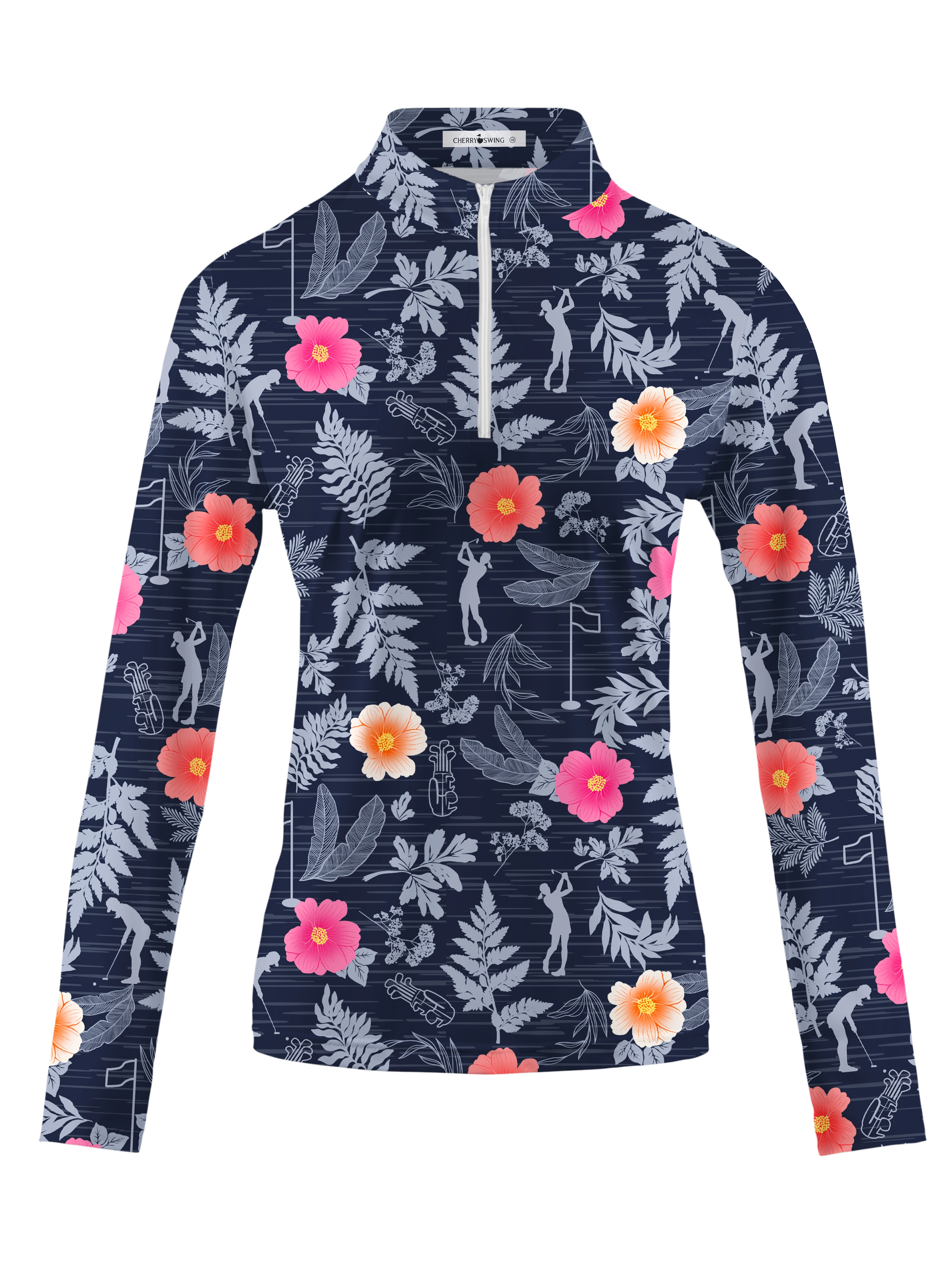 Cherryswing Women's Wild Golf Long Sleeve Polo Shirt