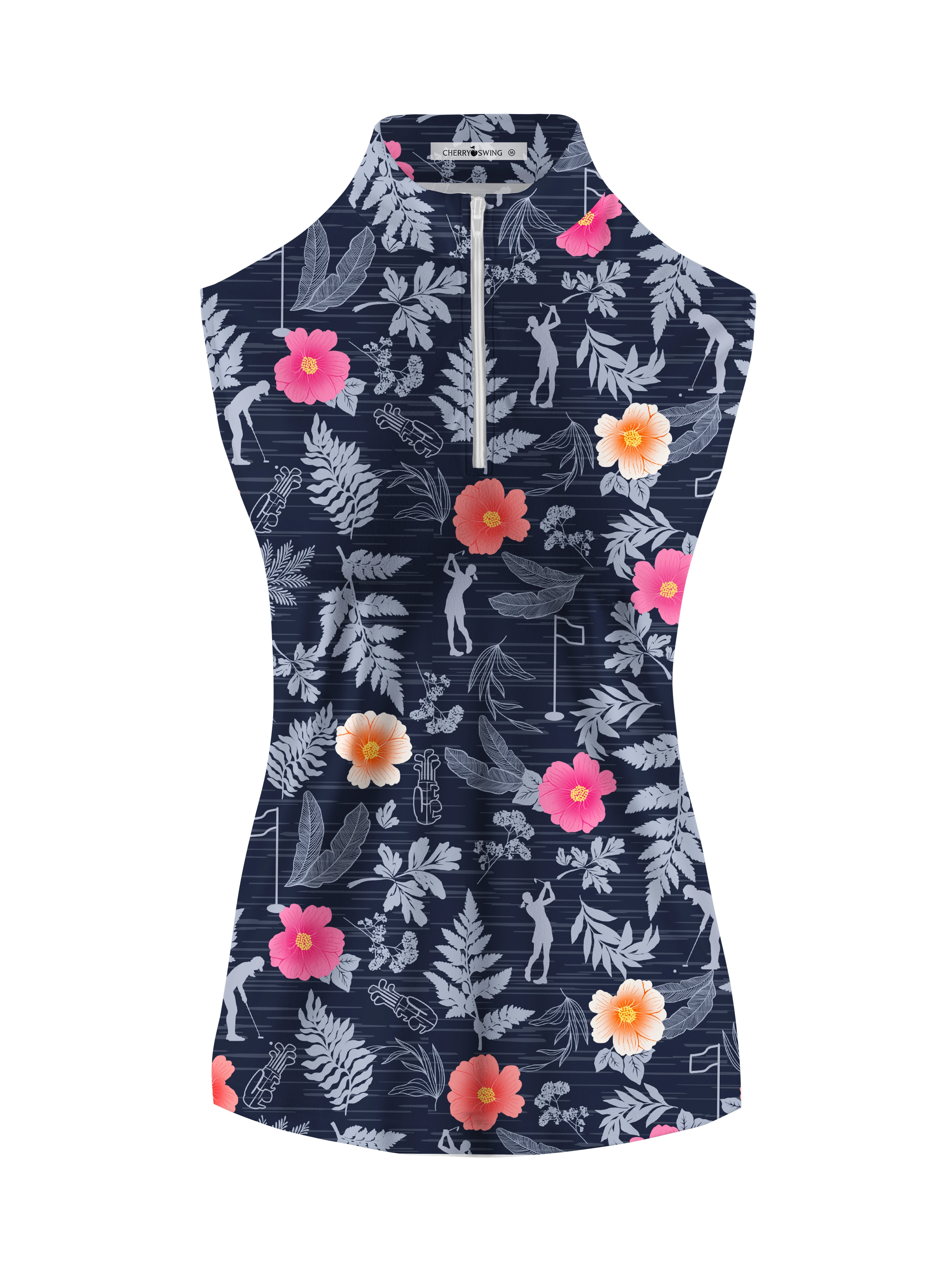 Cherryswing Women's Wild Golf Sleeveless Polo Shirt