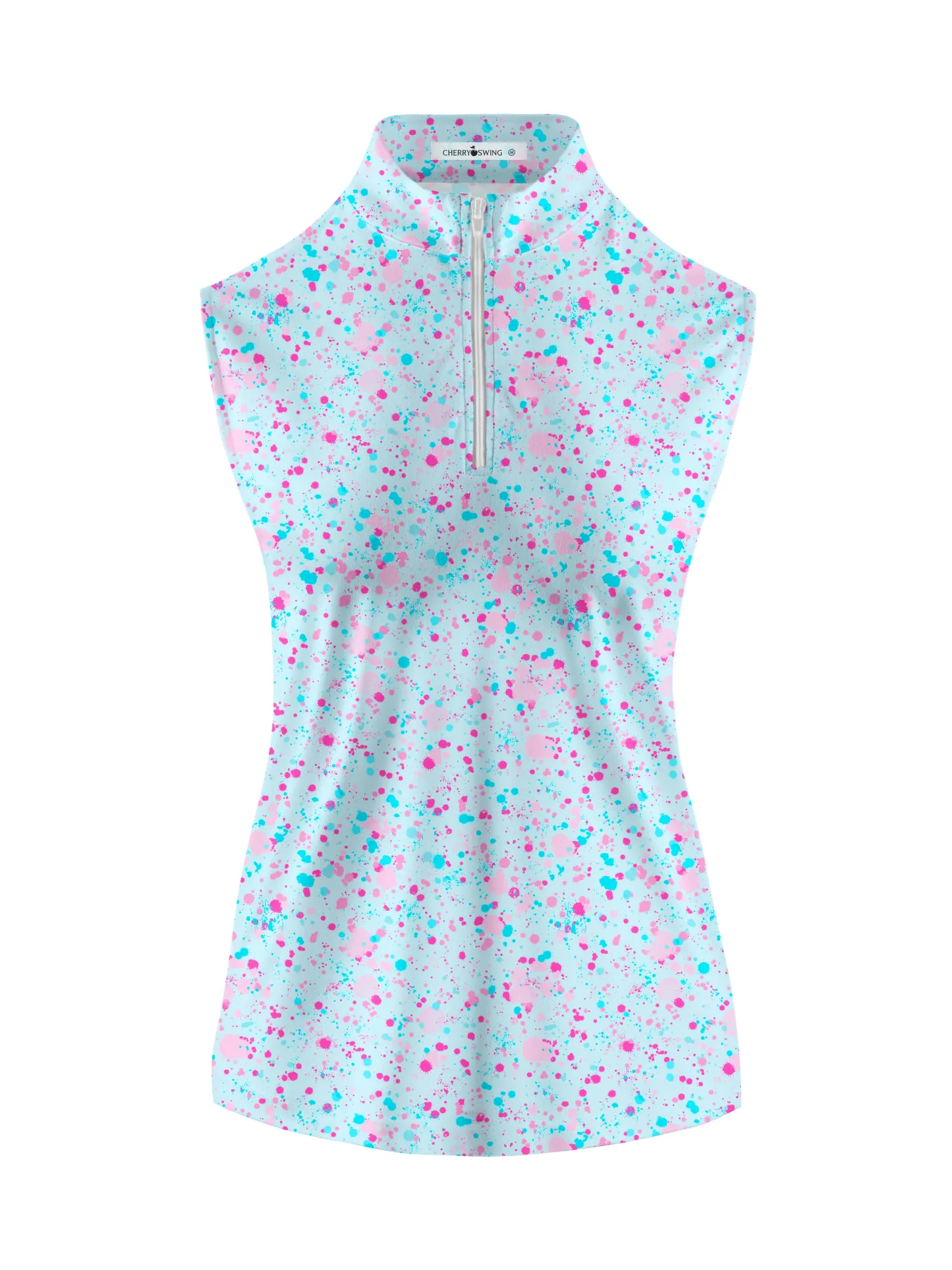 Cherryswing Women's Confetti Celebration Golf Sleeveless Polo Shirt