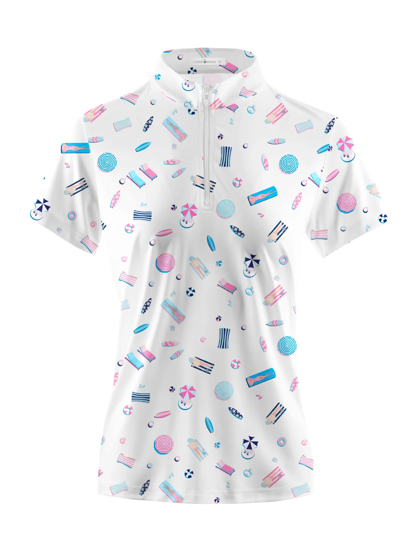 Cherryswing Women's Beachside Charm Short Sleeve Polos