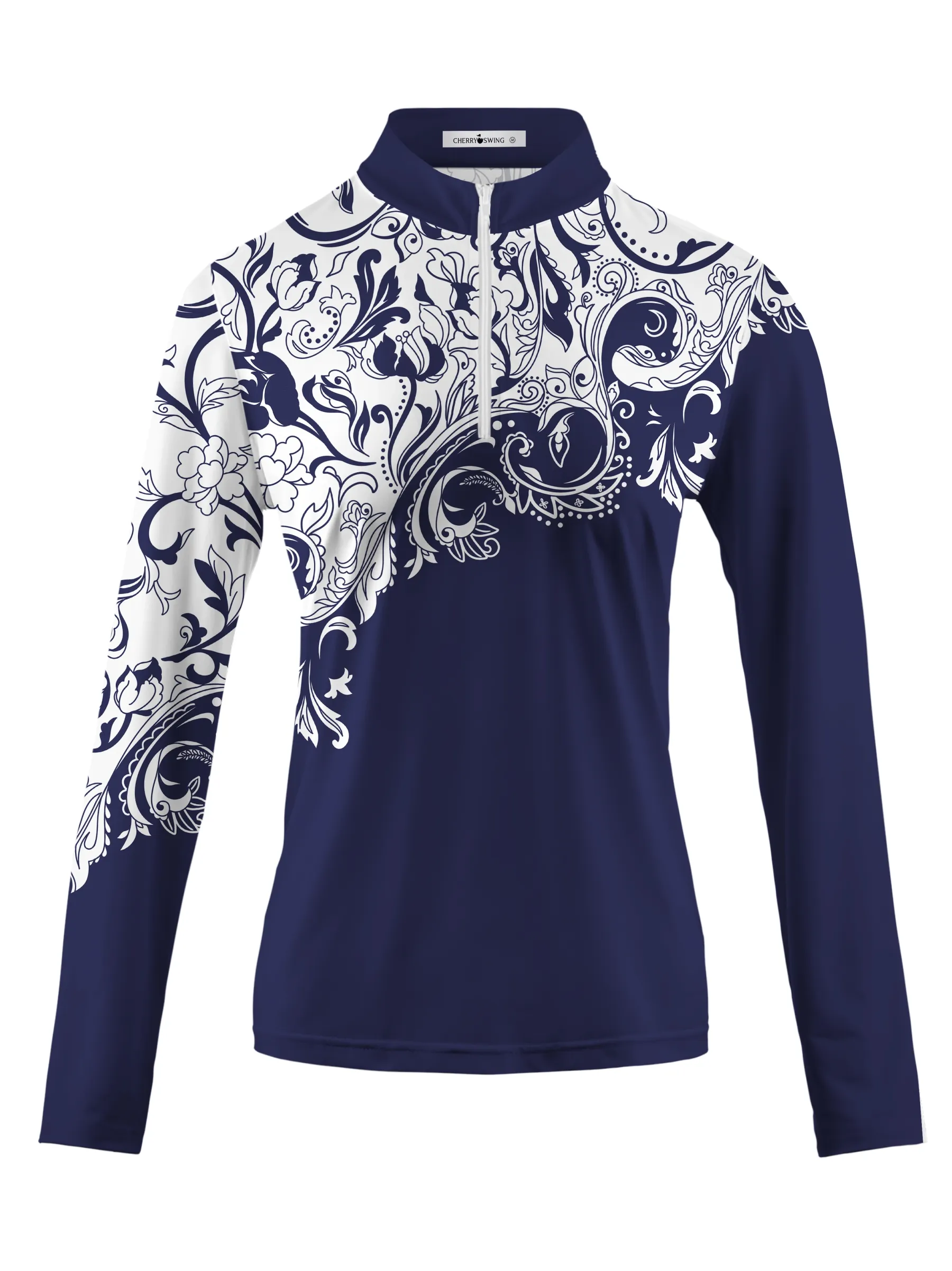 Cherryswing Women's Timeless Artistry Long Sleeve Polo Shirt