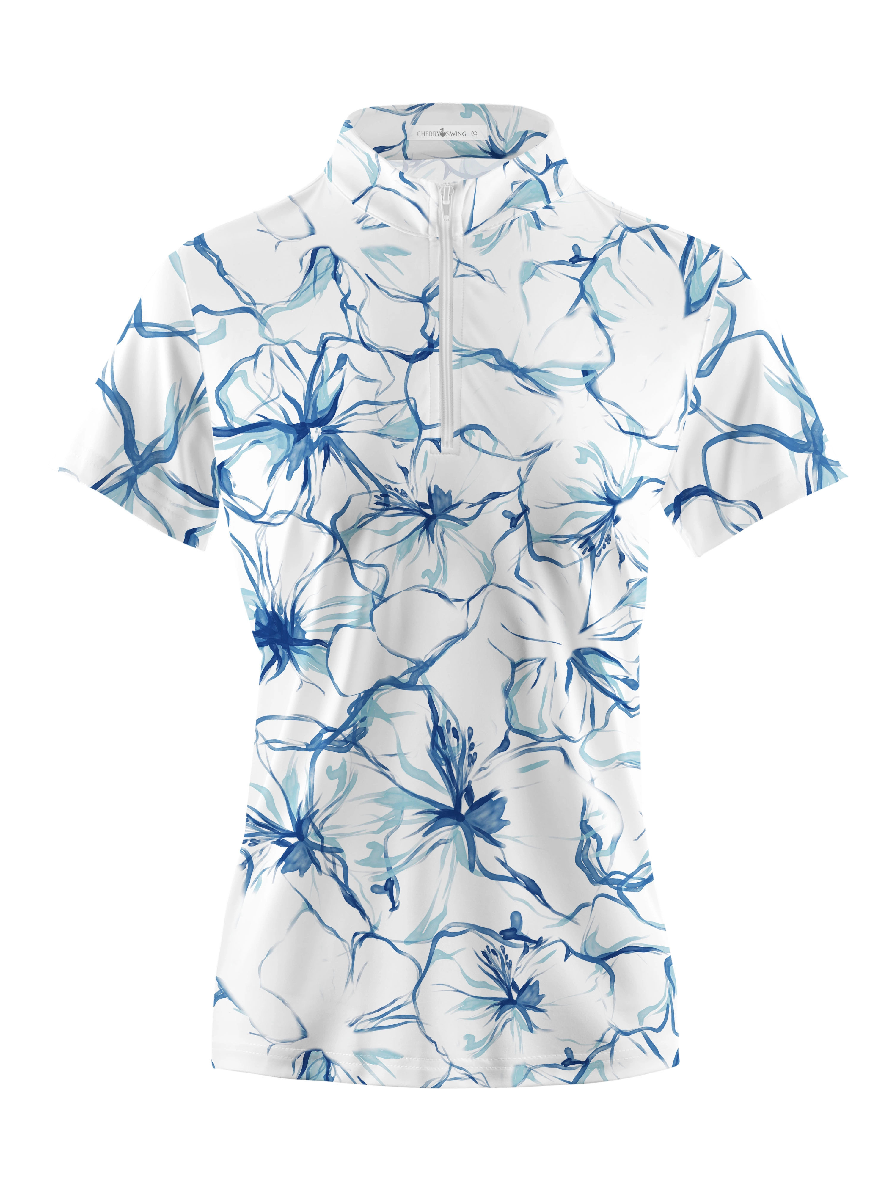 Cherryswing Women's Lush Golf Greens Short Sleeve Polos