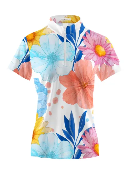 Cherryswing Women's Color and Life Short Sleeve Polos