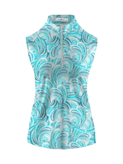 Cherryswing Women's Free Waves Sleeveless Polos