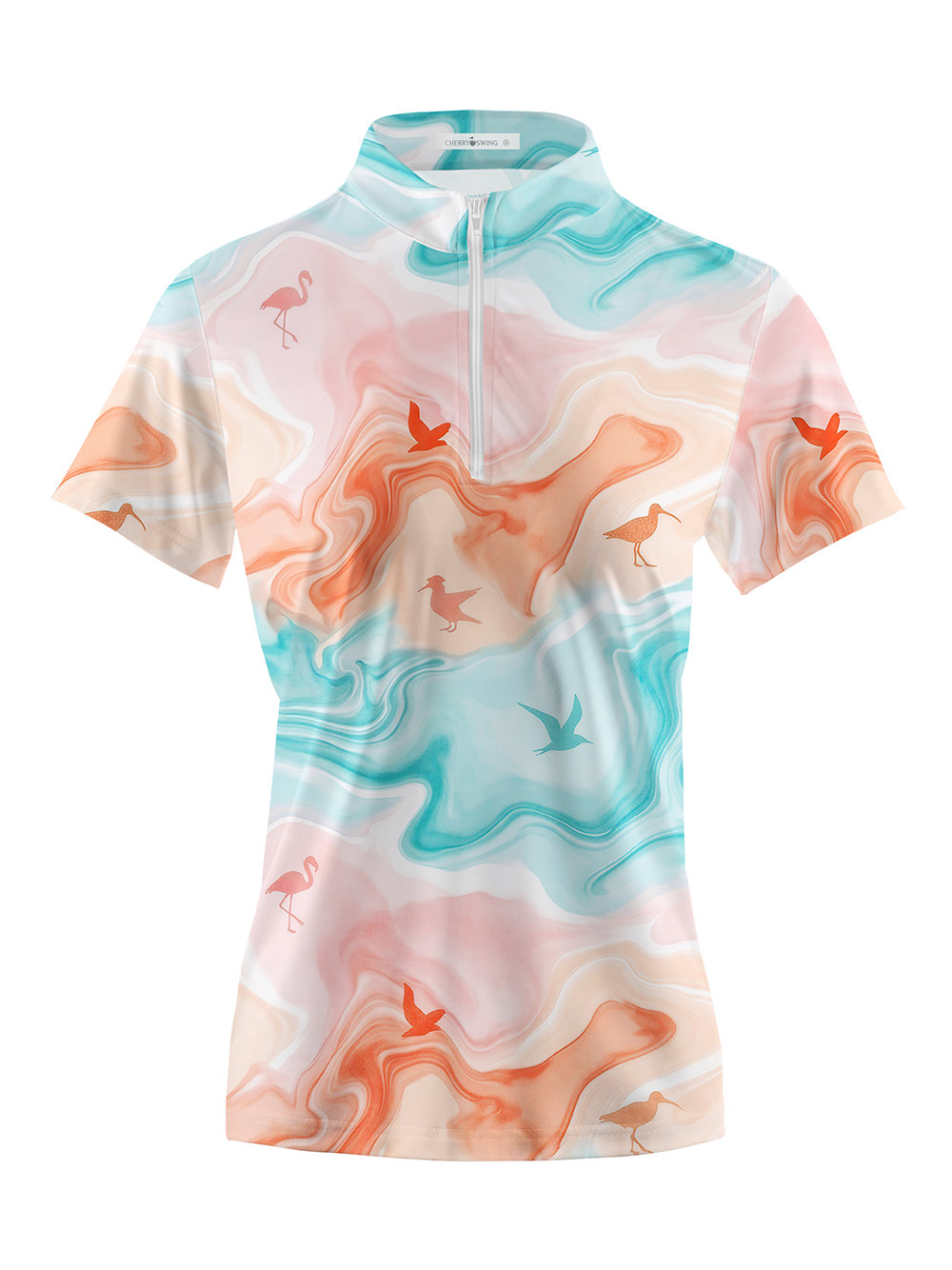 Cherryswing Women's Coastal Mirage Short Sleeve Polos