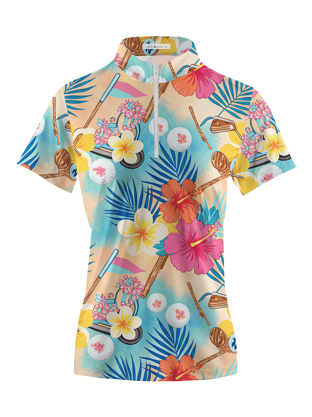 Cherryswing Women's Sun Drenched Short Sleeve Polos