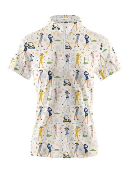 Cherryswing Women's Vintage Golf Ladies Short Sleeve Polos