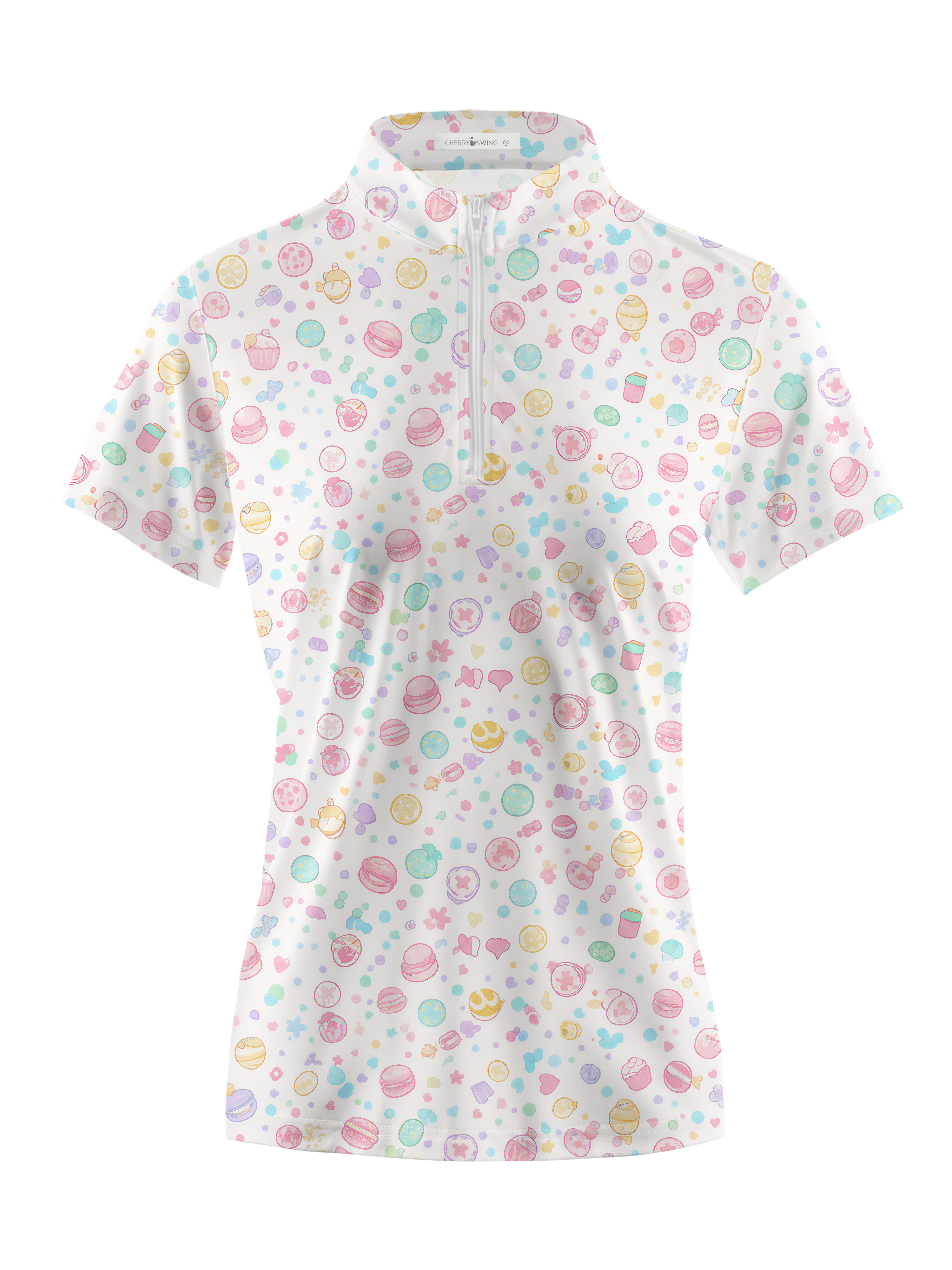 Cherryswing Women's kawaii Sweet Treats Short Sleeve Polos