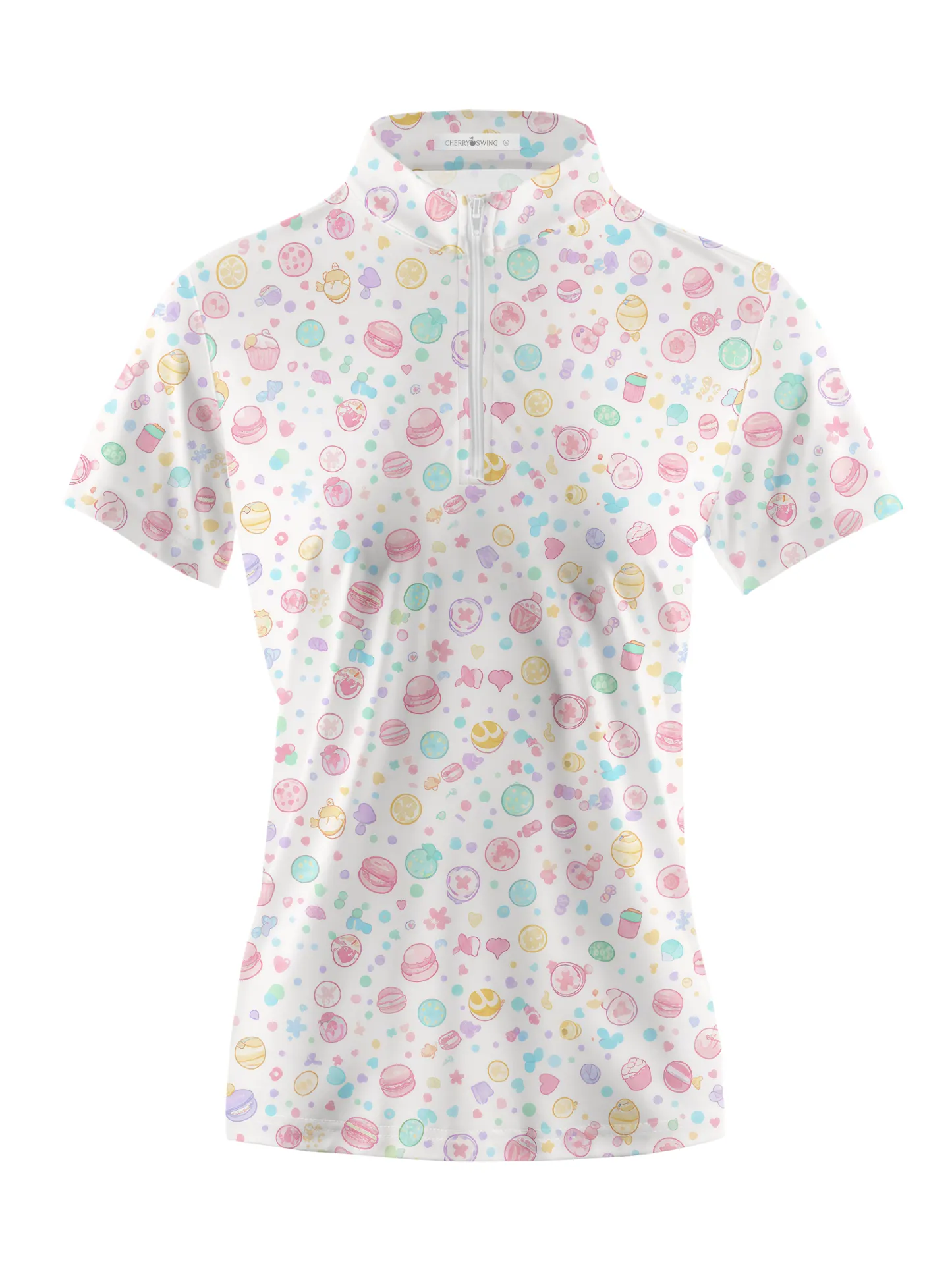 Cherryswing Women's kawaii Sweet Treats Short Sleeve Polos