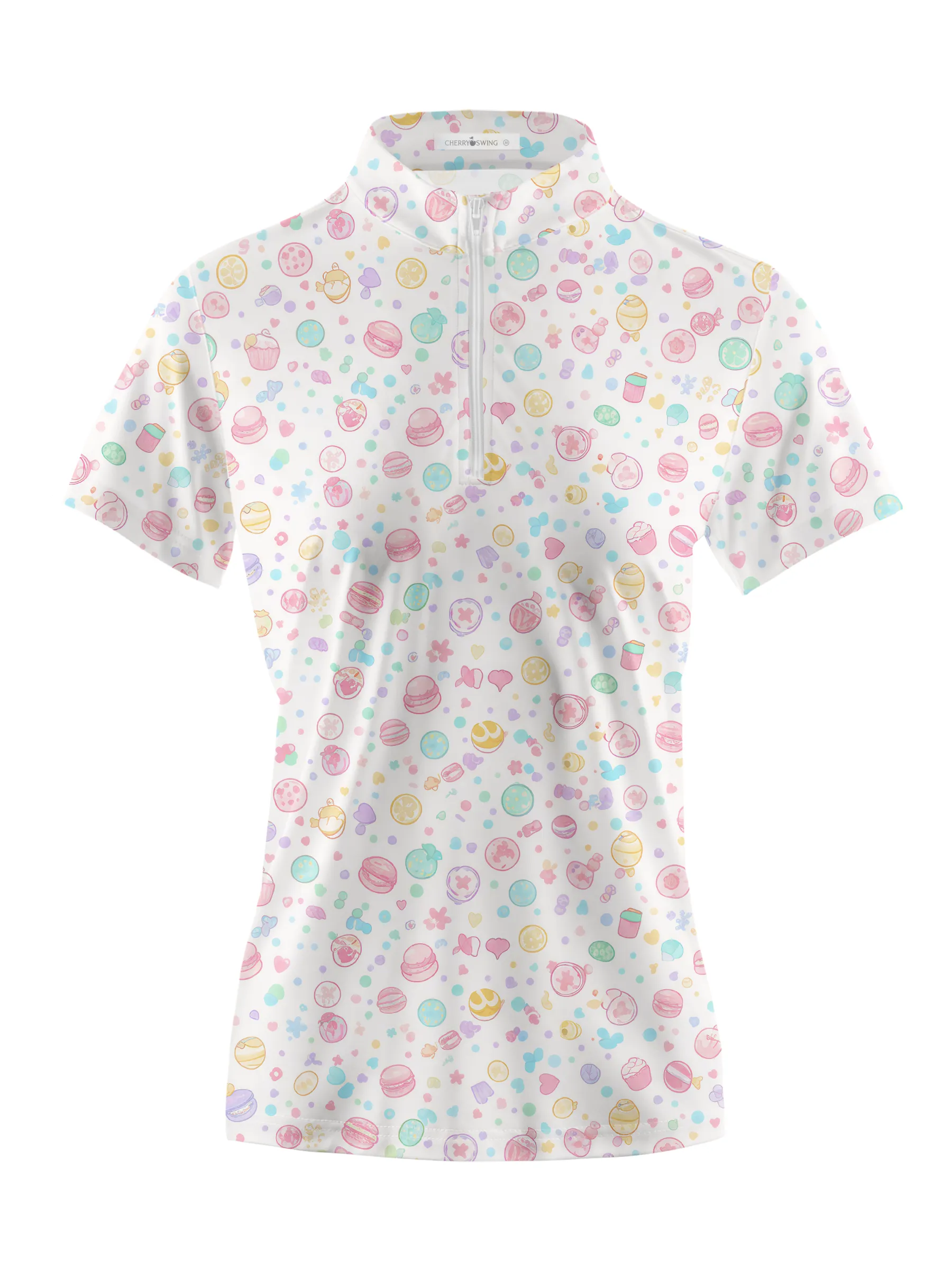 Cherryswing Women's kawaii Sweet Treats Short Sleeve Polos