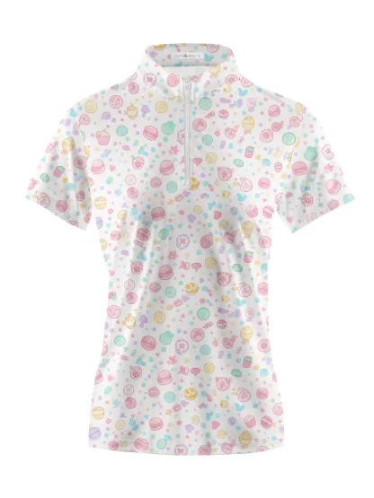 Cherryswing Women's kawaii Sweet Treats Short Sleeve Polos