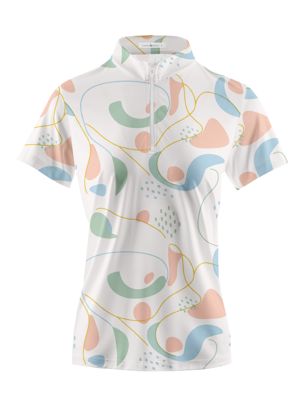 Cherryswing Women's Pastel Flow Short Sleeve Polos