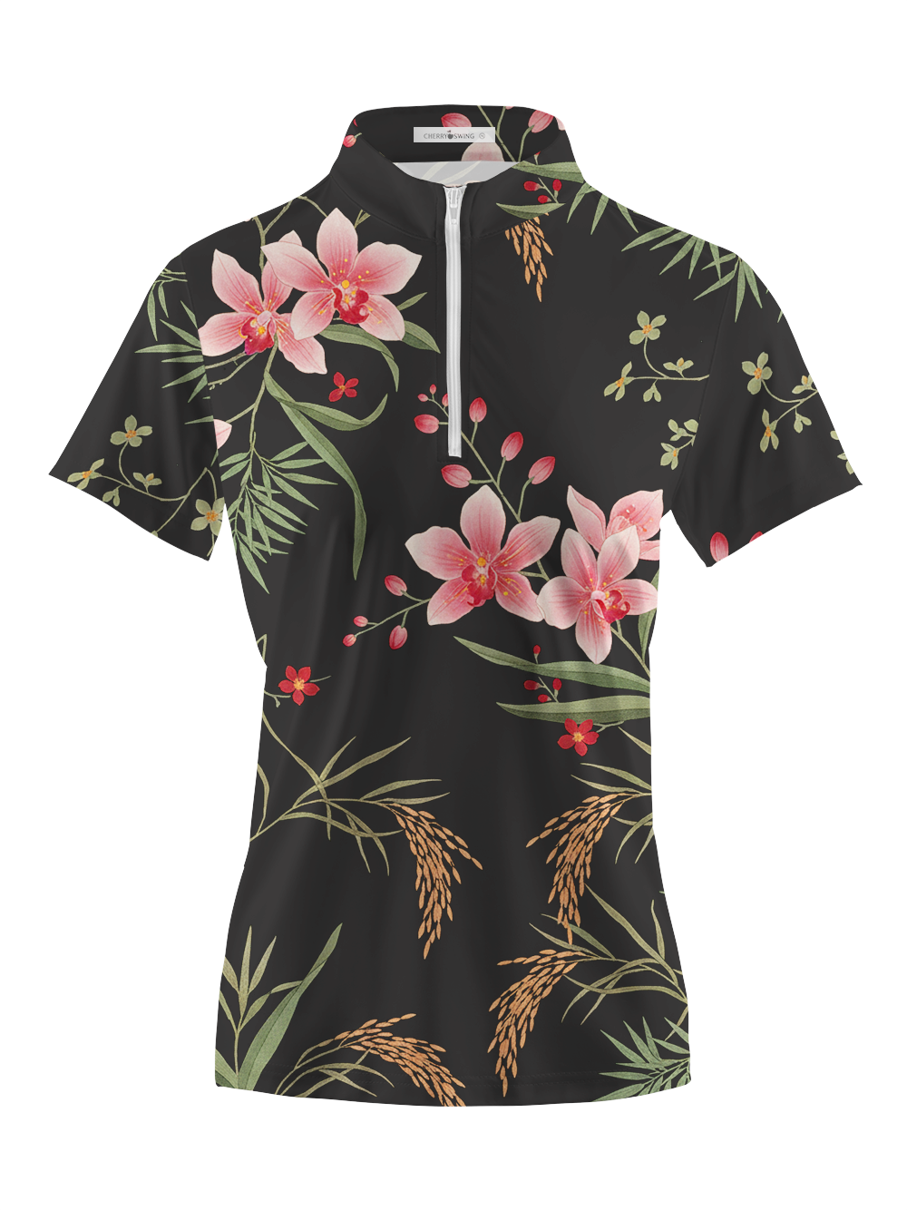 Cherryswing Women's Midnight Orchid Short Sleeve Polos