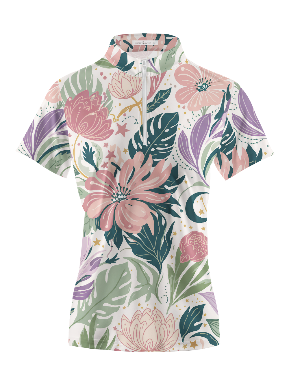 Cherryswing Women's Magic Flora Short Sleeve Polos