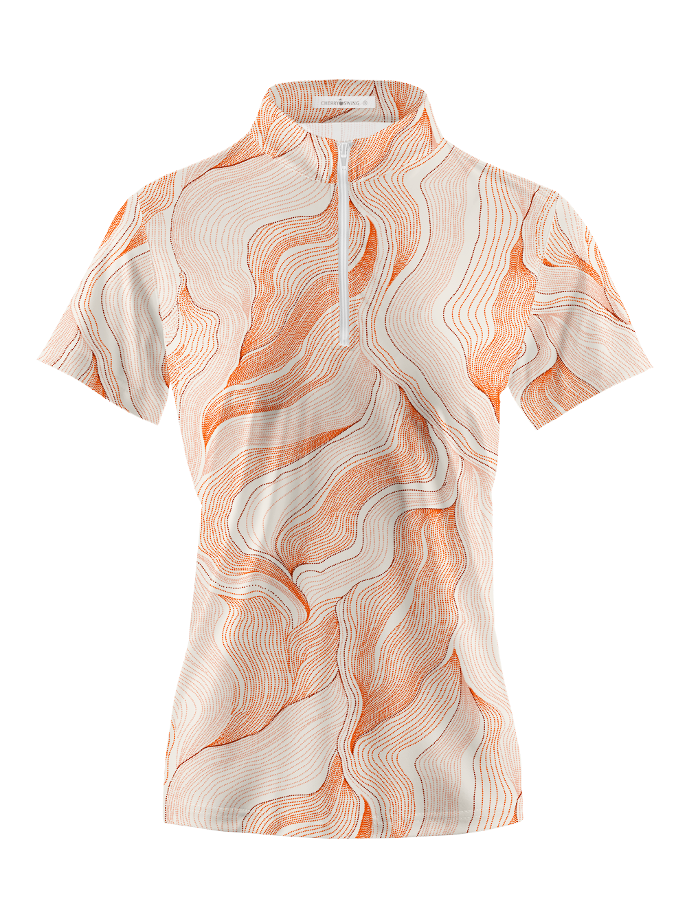 Cherryswing Women's Desert Lines Short Sleeve Polos