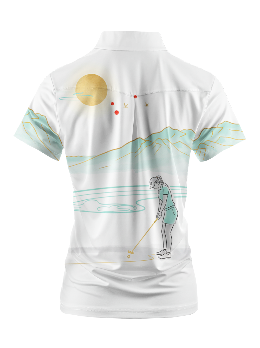 Cherryswing Women's Sunset Putt Short Sleeve Polos