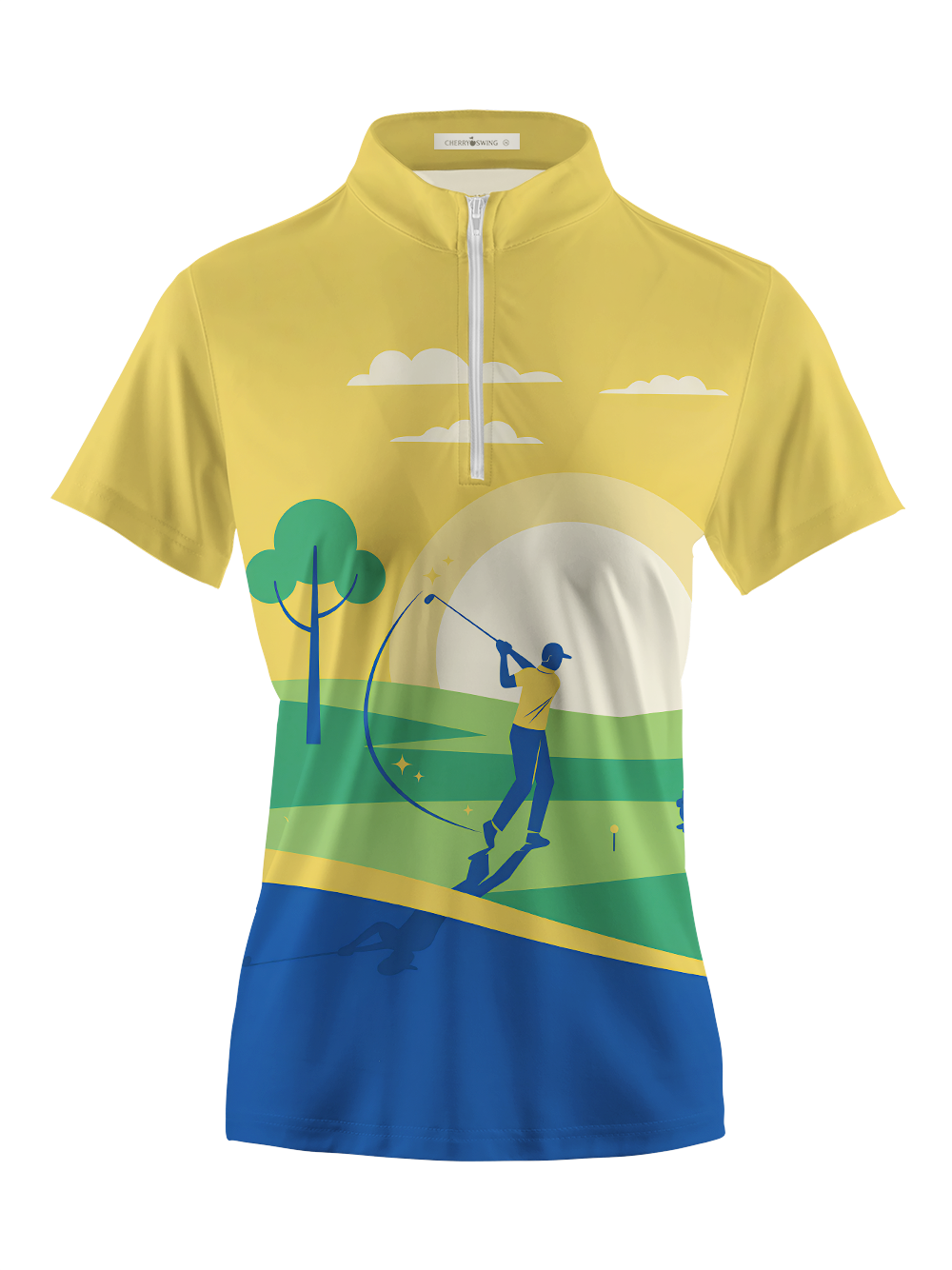 Cherryswing Women's Setting Sun Short Sleeve Polos
