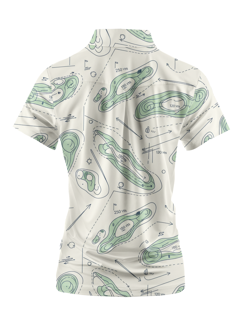 Cherryswing Women's Fairway Cartography Short Sleeve Polos