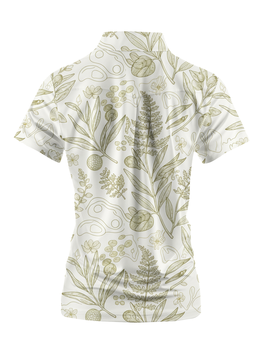 Cherryswing Women's Green Botanica Short Sleeve Polos