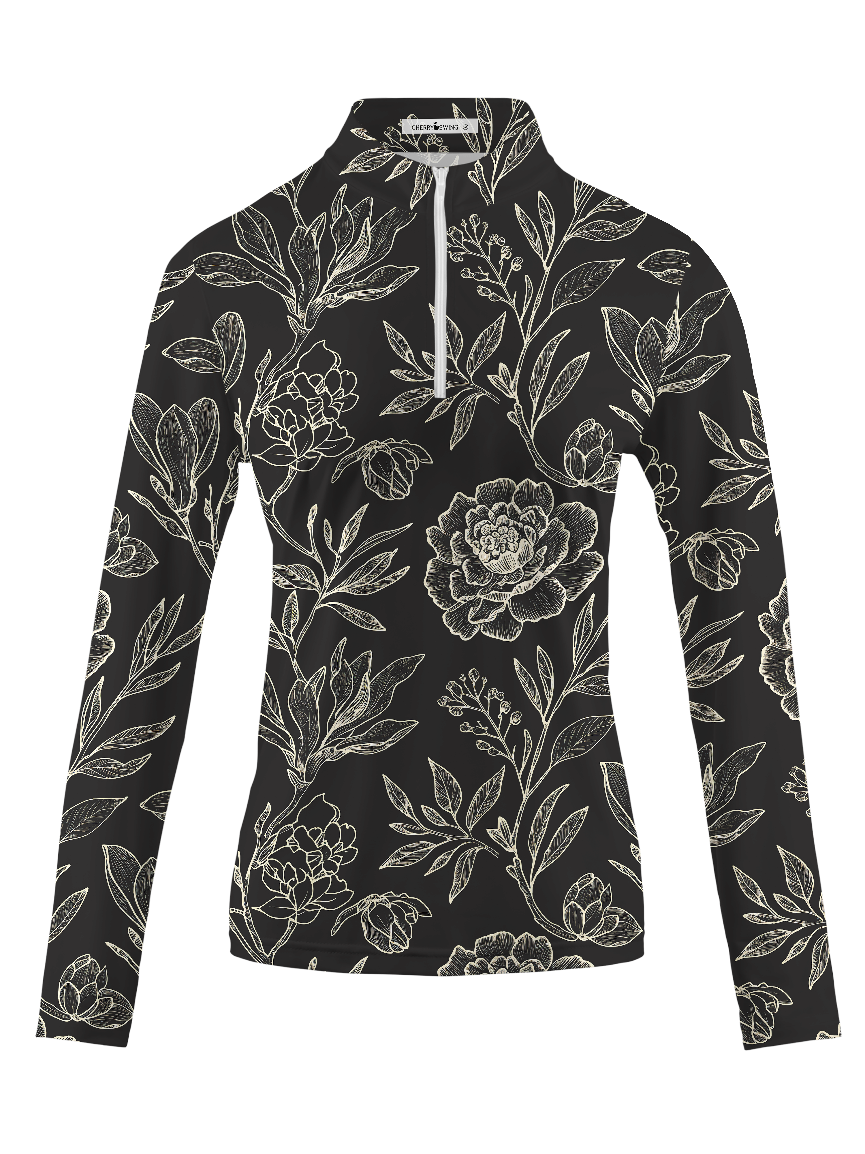Cherryswing Women's Gilded Noir Long Sleeve Golf Shirt