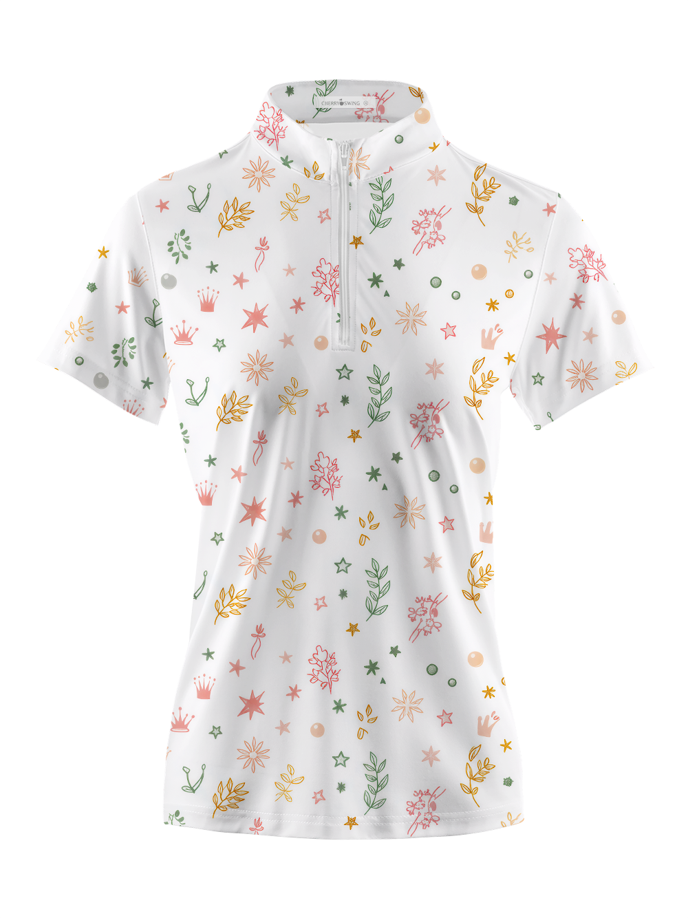Cherryswing Women's Fairway in Bloom Short Sleeve Polos