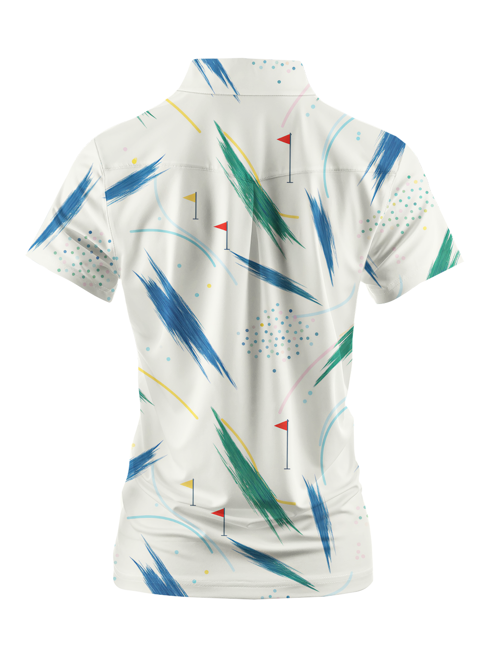 Cherryswing Women's Brushstroke Fairway Short Sleeve Polos