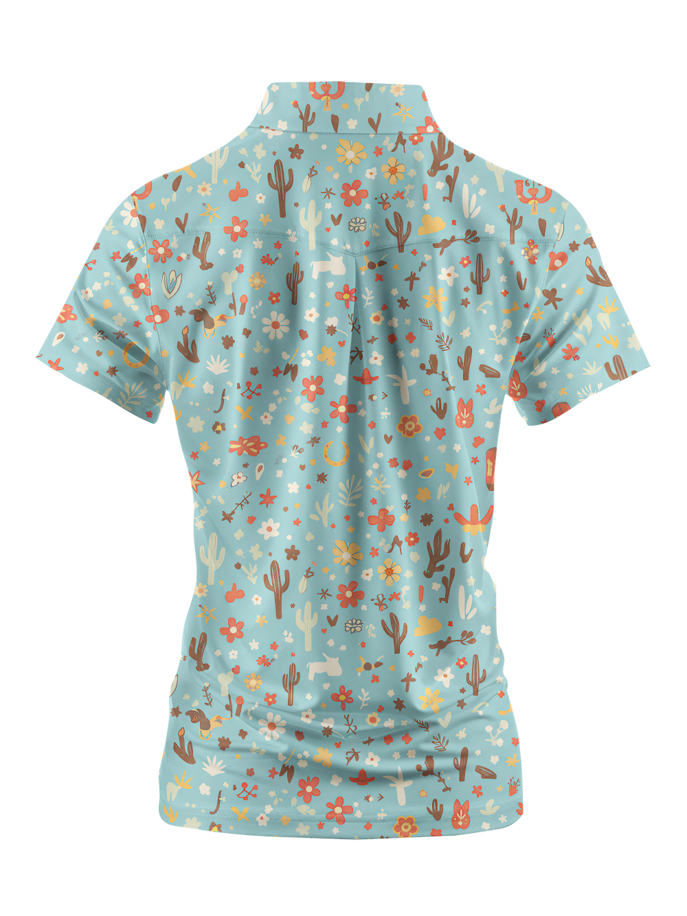 Cherryswing Women's Desert Bloom Short Sleeve Golf Shirt