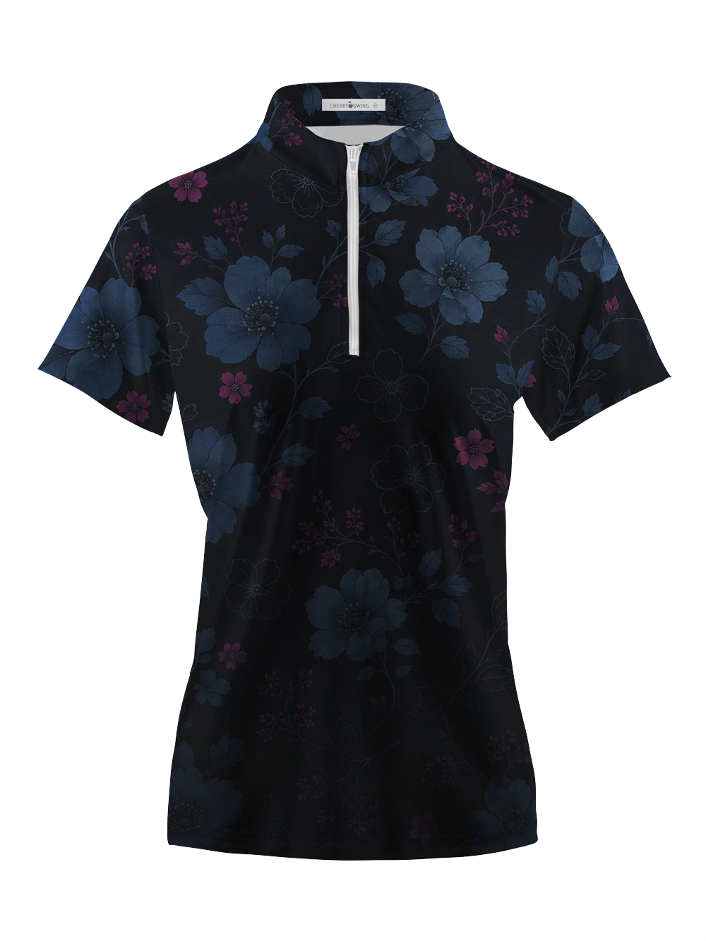 Cherryswing Women's Shadow Bloom Short Sleeve Golf Shirt