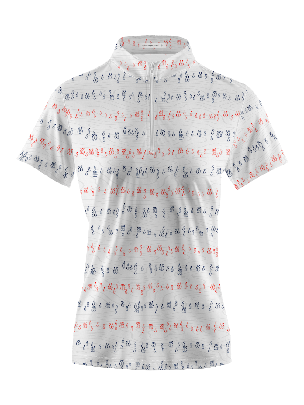 Cherryswing Women's Golfer Stripe Short Sleeve Golf Shirt