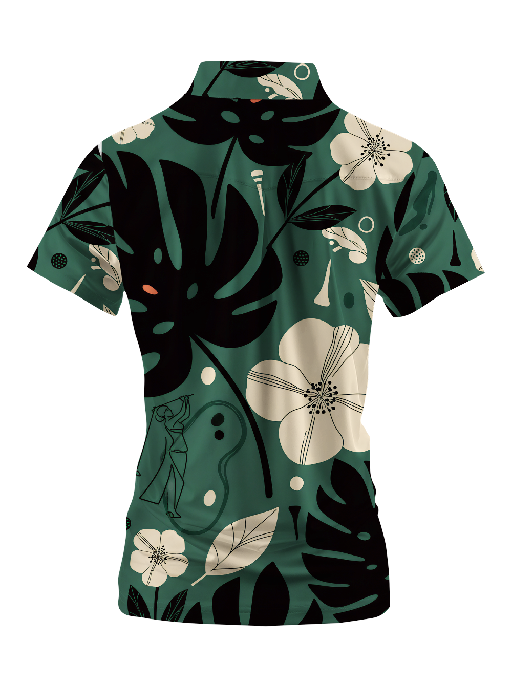 Cherryswing Women's Botanical Fairway Short Sleeve Golf Shirt