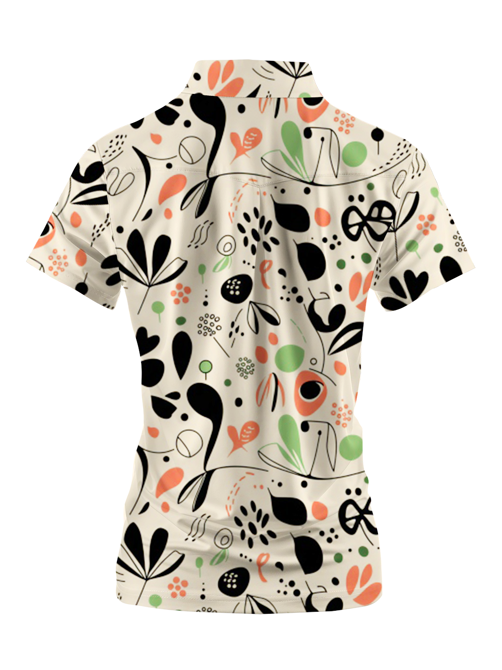 Cherryswing Women's Abstract Garden Short Sleeve Golf Shirt