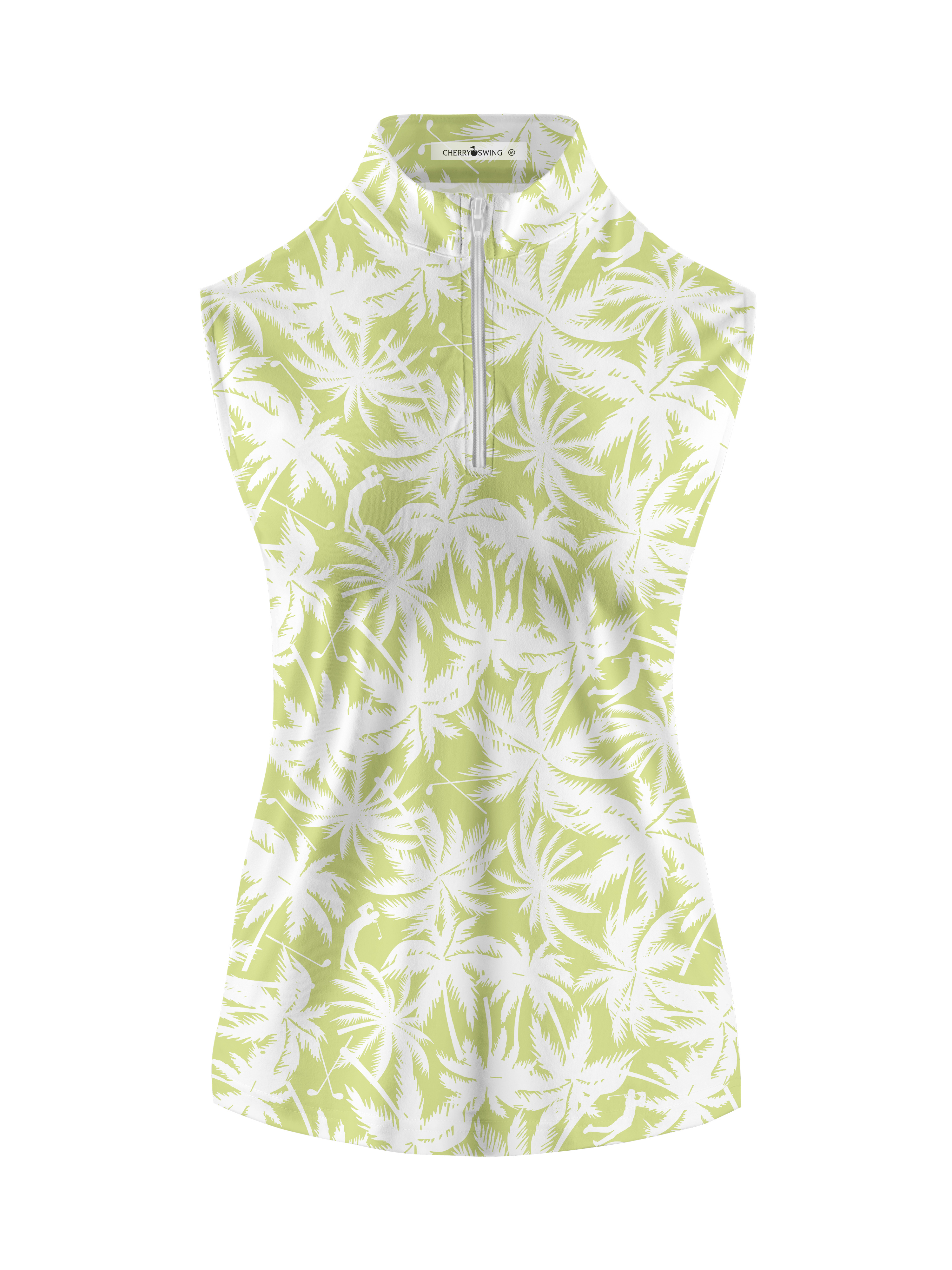 Cherryswing Women's Sleeveless Stand Collar Golf Polo Shirt