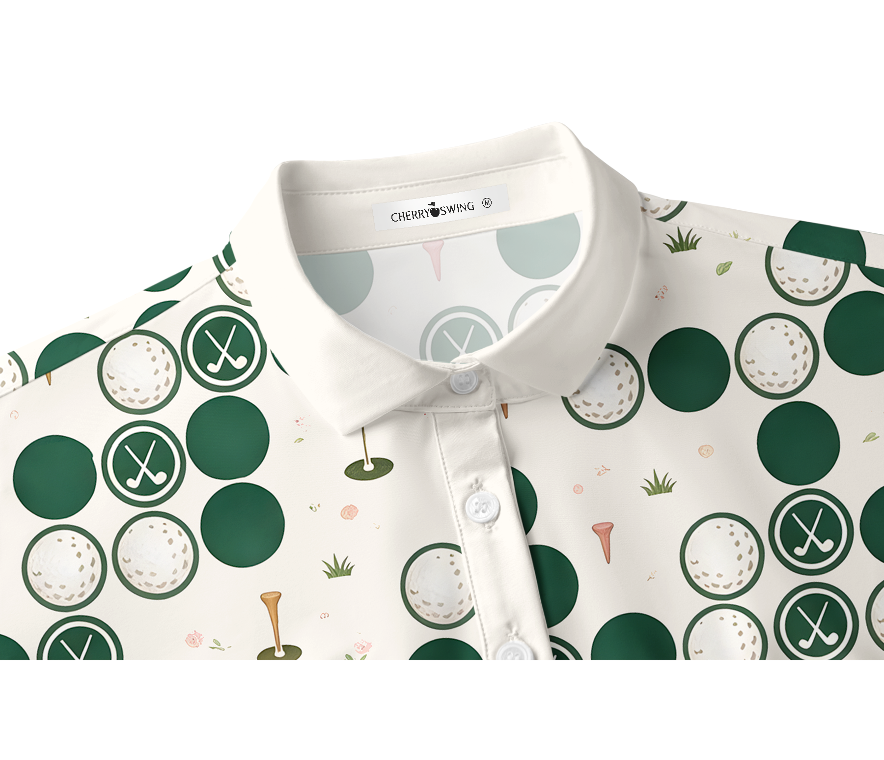 Cherryswing Women's Fairway Dots Short Sleeve Golf Shirt