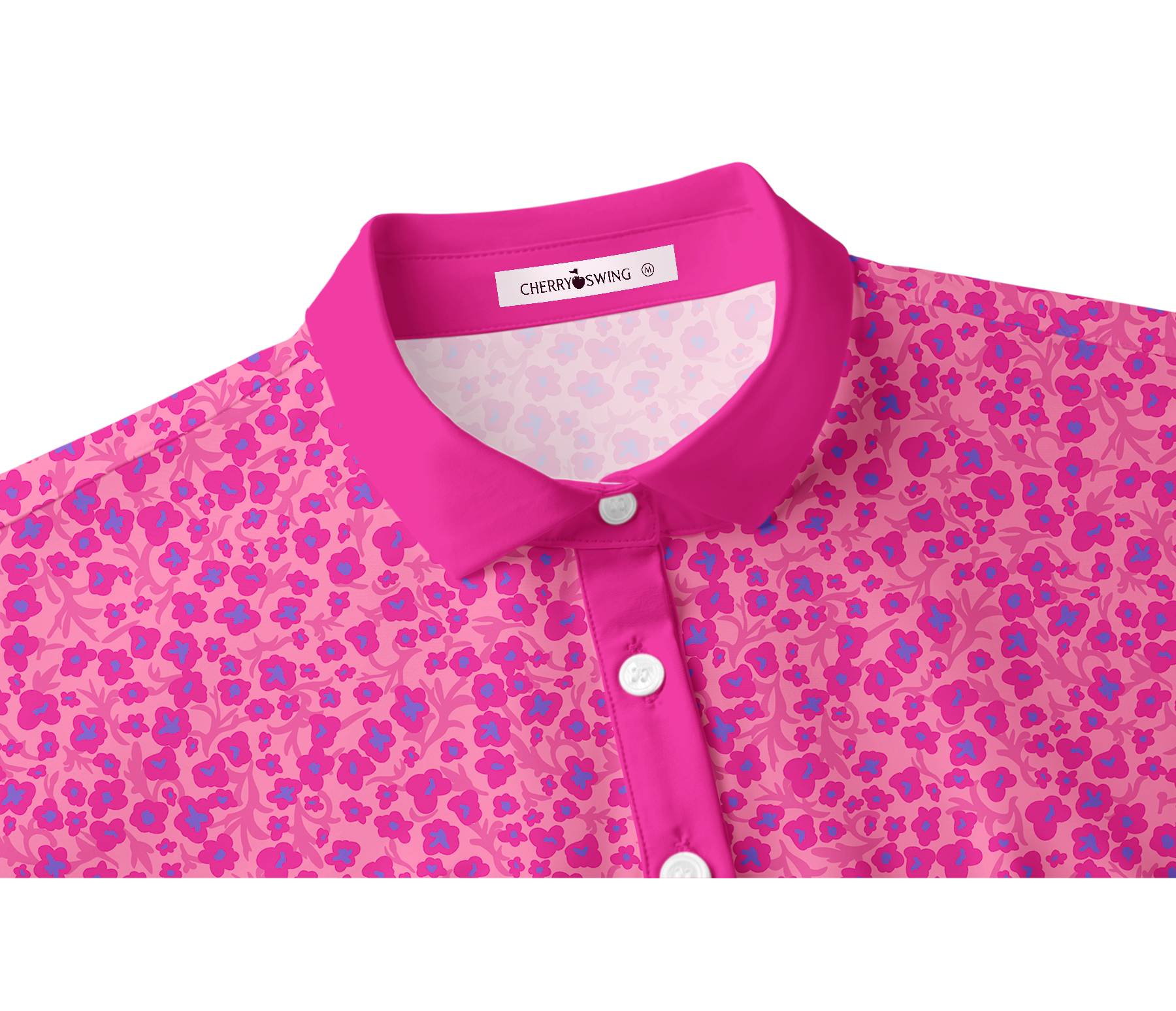Cherryswing Women's Berry Blossom Short Sleeve Golf Shirt